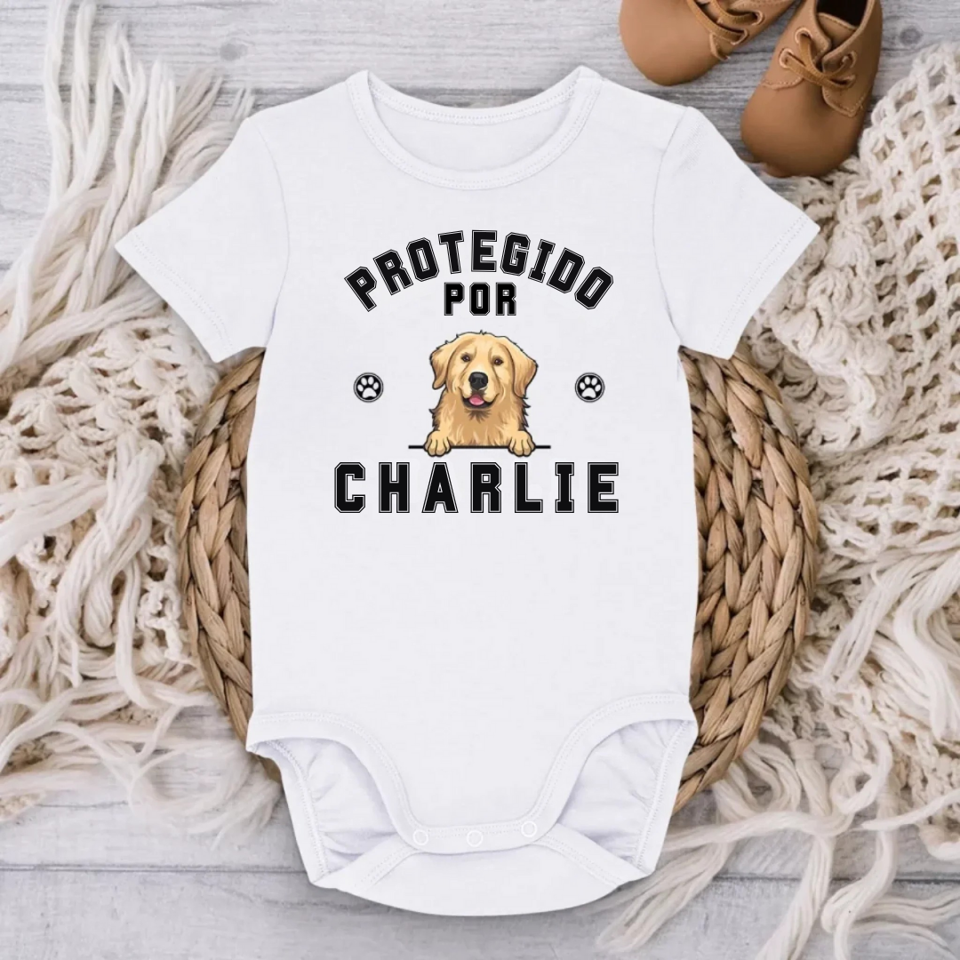 Traje de Bebé Personalizado con Nombre de la Mascota