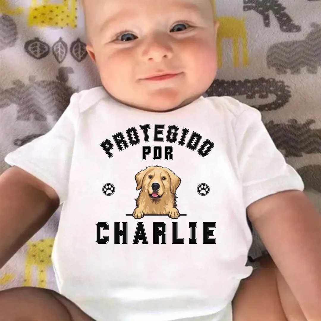 Traje de Bebé Personalizado con Nombre de la Mascota