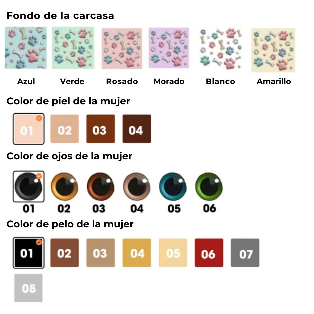 Carcasa para celular de dueño y mascota
