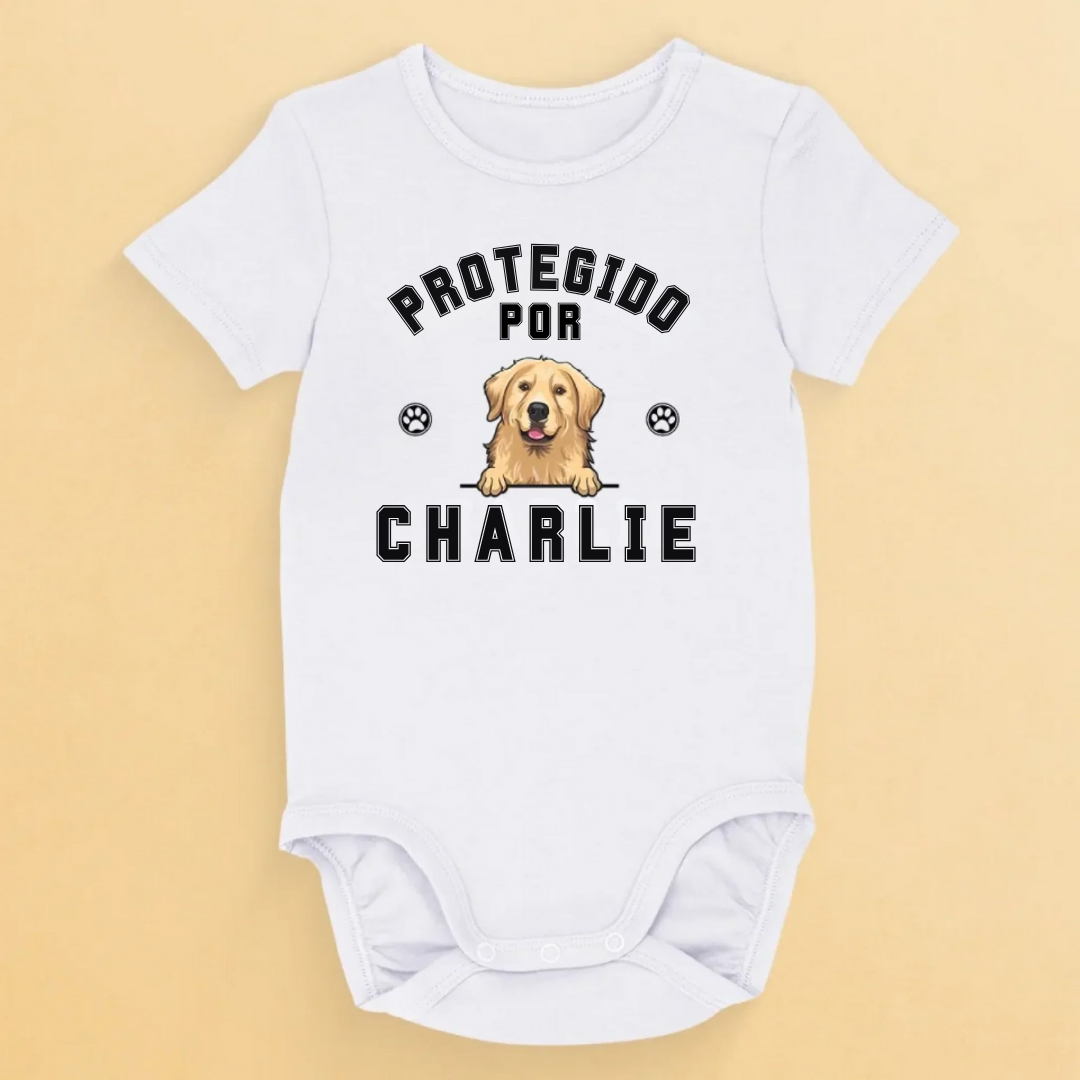 Traje de Bebé Personalizado con Nombre de la Mascota