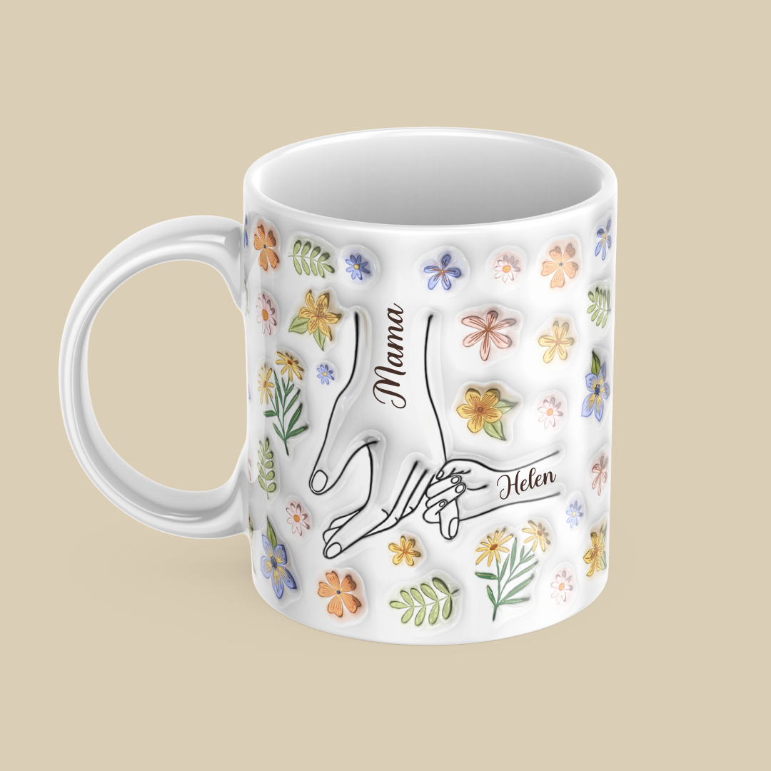 El corazón de la familia, el pegamento que nos mantiene unidos - Taza impresa de efecto 3D personalizado