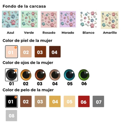 Carcasa para celular de dueño y mascota
